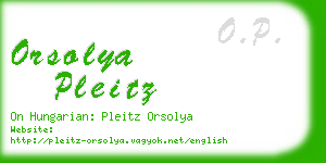 orsolya pleitz business card